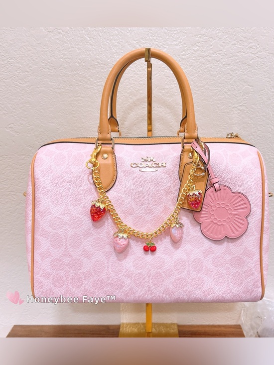 Coach Handbags - NWT Coach CEA19 Rowan Large Satchel Bag In Signature Canvas With Charms 🌸 🌸
